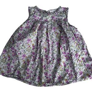 Floral Tunic Blouse - Ruffle Detail - Size 10